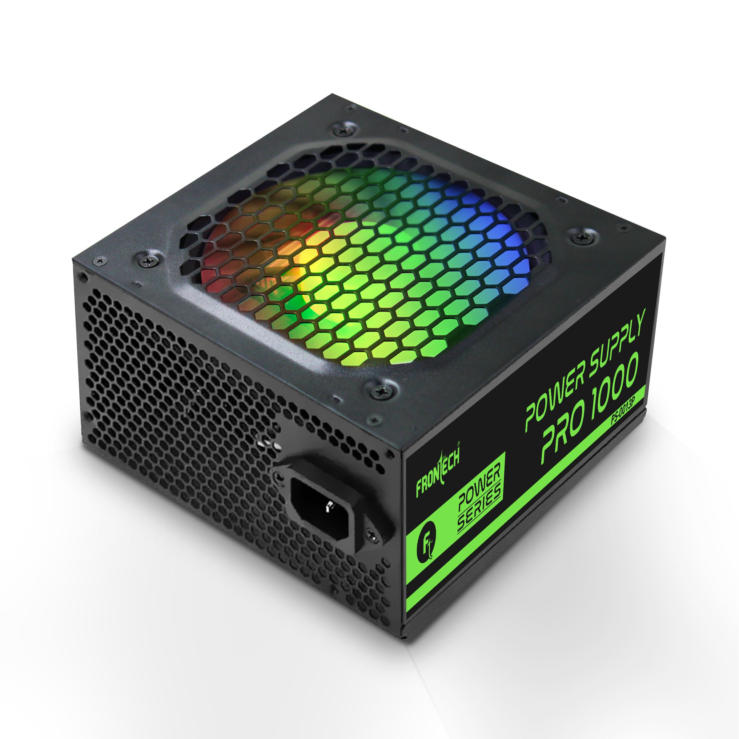 Frontech PRO 1000 Gaming Power Supply, 600W PSU, ATX 12V, 120mm RGB Silent Fan, PCI-E (6+2) Pin, 3 SATA, OCP/OVP/SCP Protection, 3-Year Warranty (PS-0013P) Frontech PRO 1000 Gaming Power Supply, 600W PSU, ATX 12V, 120mm RGB Silent Fan, PCI-E (6+2) Pin, 3 SATA, OCP/OVP/SCP Protection, 3-Year Warranty (PS-0013P)